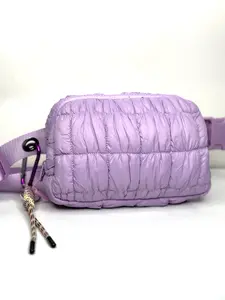 Puff Iris Crossbody Bag (1140-21#) - Adjustable Strap and Zipper Closure - By Iris & Rainbow