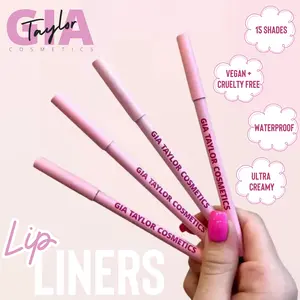 Creamy Lip Liner / Vegan Cruelty Free Lip liner / Waterproof / Easy Glide-on/ twist up / long lsating / pink brown nude bright pigmented rich light lip liner mult skin tone lip liner