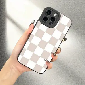 For iPhone Full Screen Square Mobile Phone Case - Soft Shell White and Black Angel Eye Protective Shell - Suitable for iPhone 11 12 13 14 15 16 17Pro Max Plus X XR XS XSMax 7 8 Plus Models with Precise Hole Position Shockproof Protection