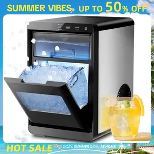 Antarctic Star Nugget Ice Maker 45Lbs/Day Quick 10-15min Self-Cleaning 24H Timer Clear Visual double door,for Home Office Bar Party   Icemakermachine  【TikTokShopBlackFriday】