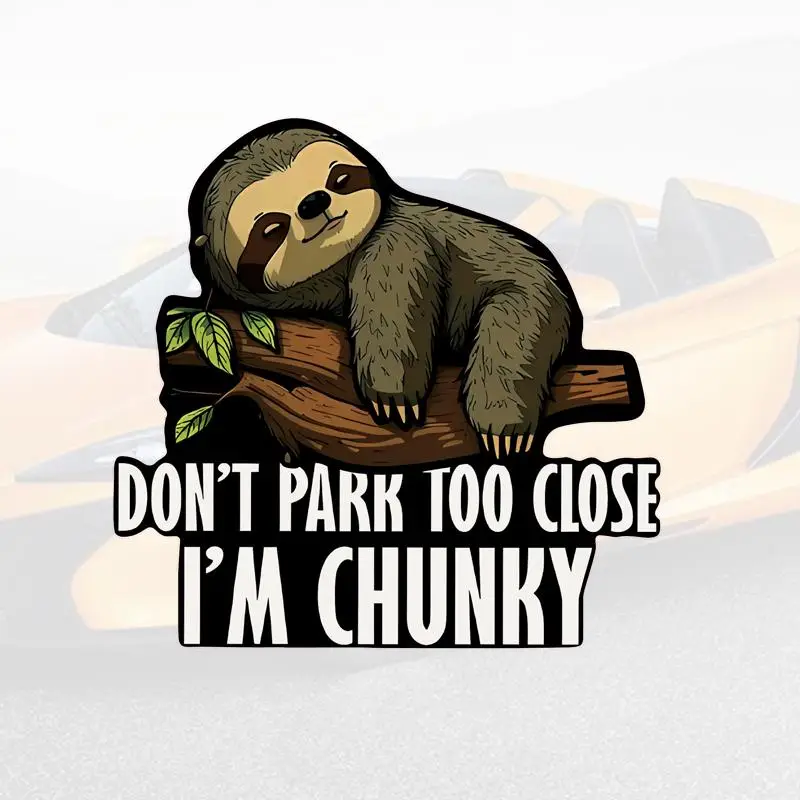 Cartoon Sloth Pattern Car Sticker, Cute Car Decal, Car Exterior Decoration Accessories for Car Window, Truck, Van, Motorcycle, Car Decorations, Decals