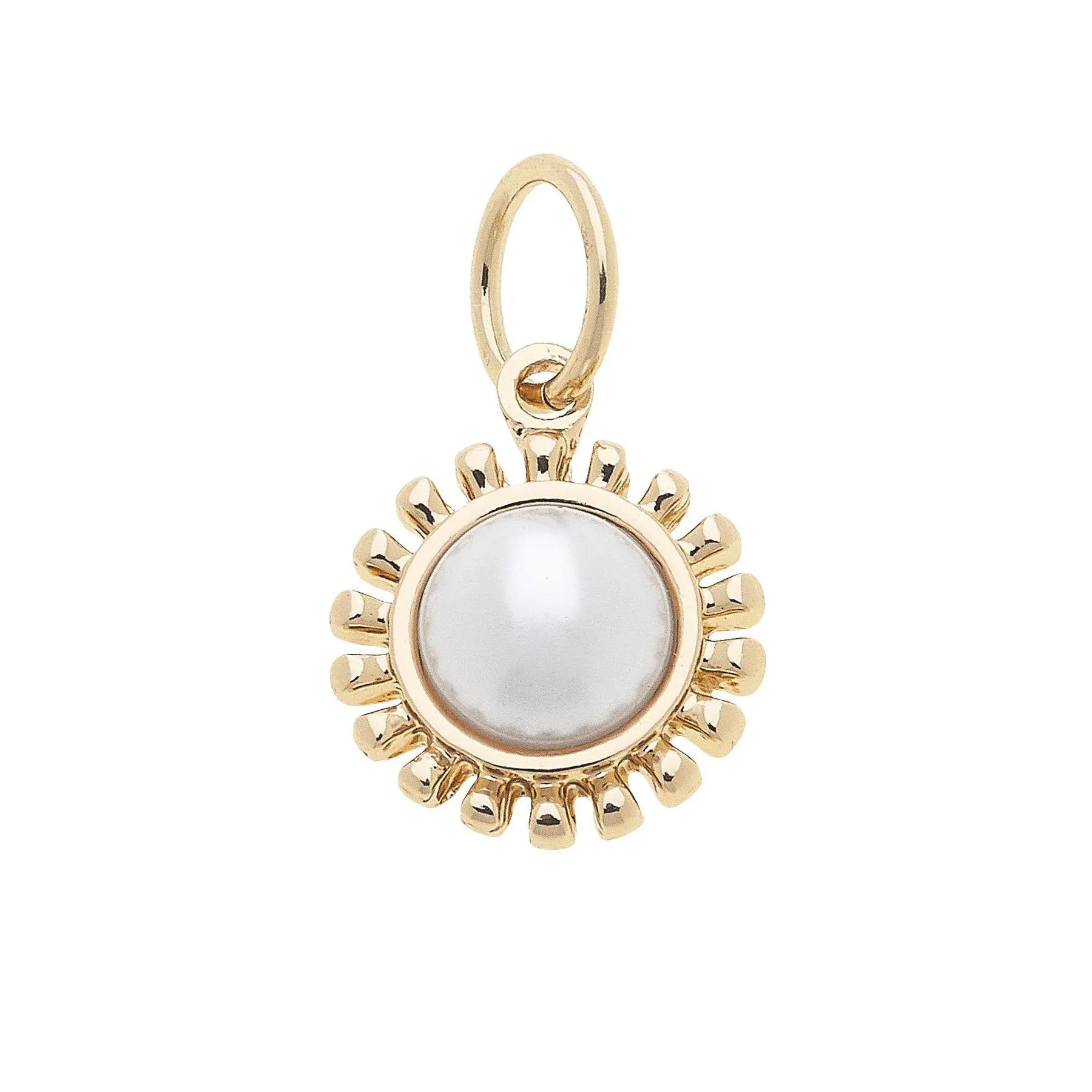Pearl Coin Charm in Ivory