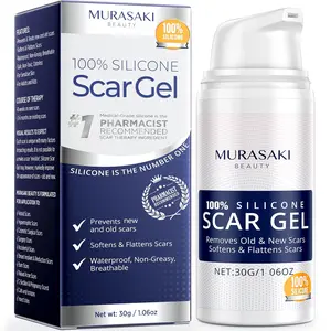 Murasaki Beauty 100% Silicone Scar Gel - Advanced Gel For Surgical Scars, C-Section, Stretch Marks, Acne, Burns, Keloids, Old And New Scars 1.06oz