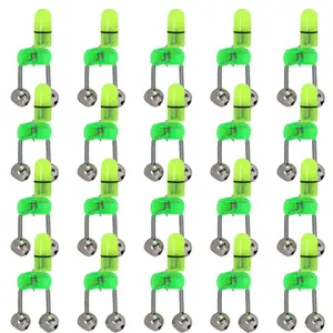 20 Packs LED Night Fishing Rod Bite Bait Alarm Light with Twin Bells Ring Fishing Bite Alarm Indicator On Fishing Rods stuff