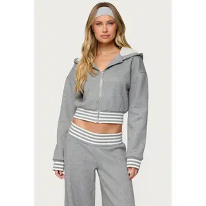 Eloura Stripey Zip Up Hoodie