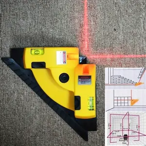 90° Projection Laser Level, High Precision 90° Projection Laser Level, Self-leveling, Precise Right Angle Measurement, Laser Level Tool, Yellow