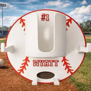 MVP Dugout Caddy - Personalized Baseball & Softball Organizer with Helmet Bat Glove & Drink Holders for Travel Ball Players Organizer