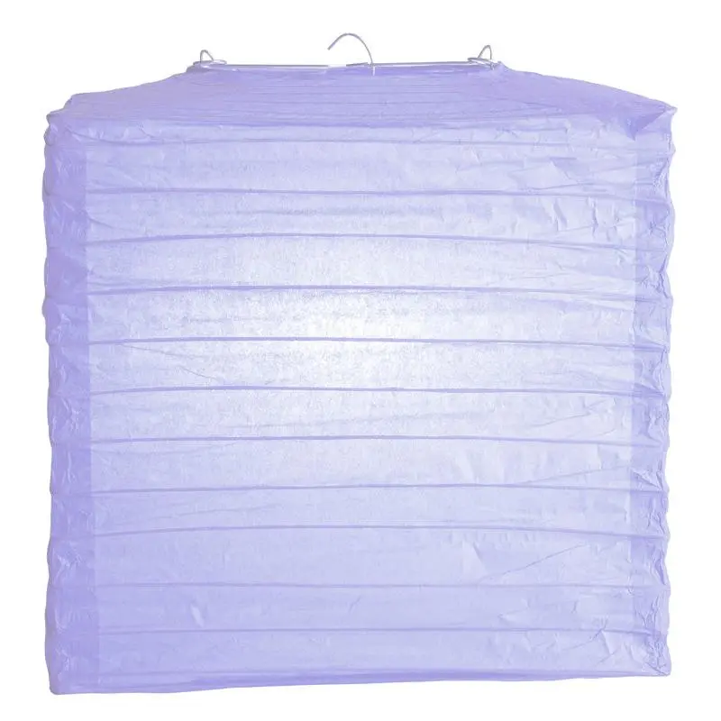 10 Inch Lavender Square Shaped Paper Lantern