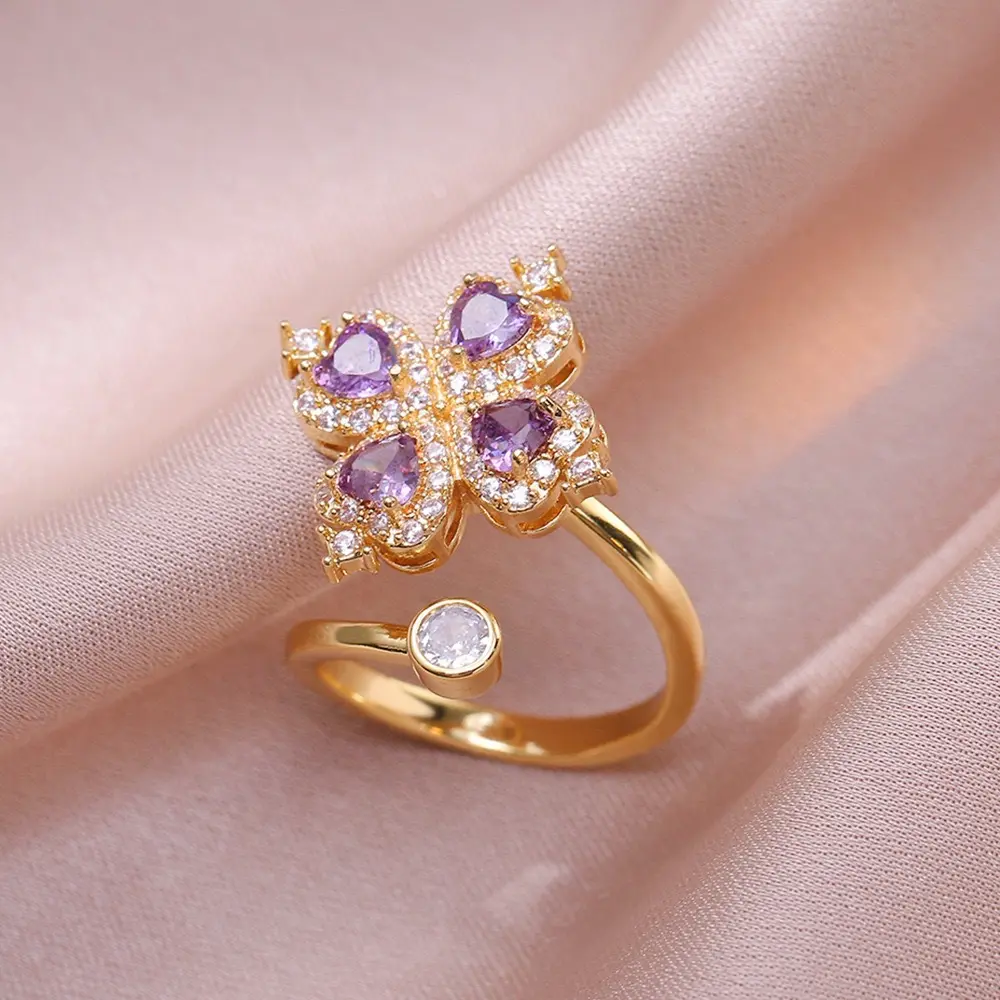 J0331 Purple Starry Ring