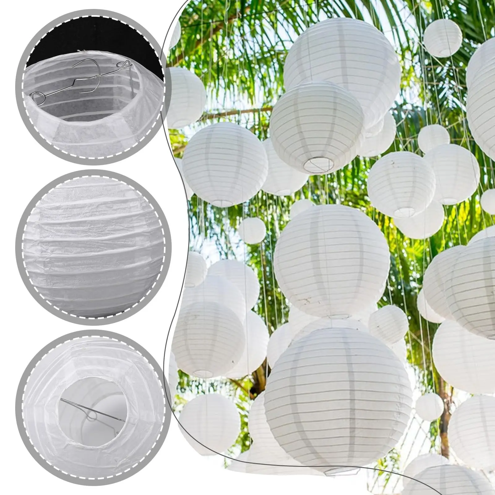 DIY Handmade Paper Lanterns Set of 6, Plain Painted Lanterns, Children Drawing/wedding Decoration, Festival Party Atmosphere Lights