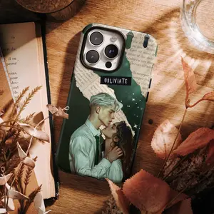 Dramione case for book lover bookish Merch Booktok Draco Malfoy and Hermione Granger art Fanfict