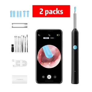 Earwax Removal Tool  with Camera - Portable Type-C Rechargeable Earpick, Waterproof Endoscope with HD Camera, 360° Wide Angle, Compatible with iPhone & Android, Christmas Gifts, TikTokShopHolidayHaul Wireless WiFi Kit earwax cleaners clean phone Advanced