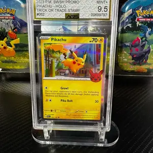 2023 P.M. SWSH Promo Pikachu Holo Trick or Trade Stamp #62 AGS Graded Slab Mint+ 9.5 Pokemon Trading Card Game