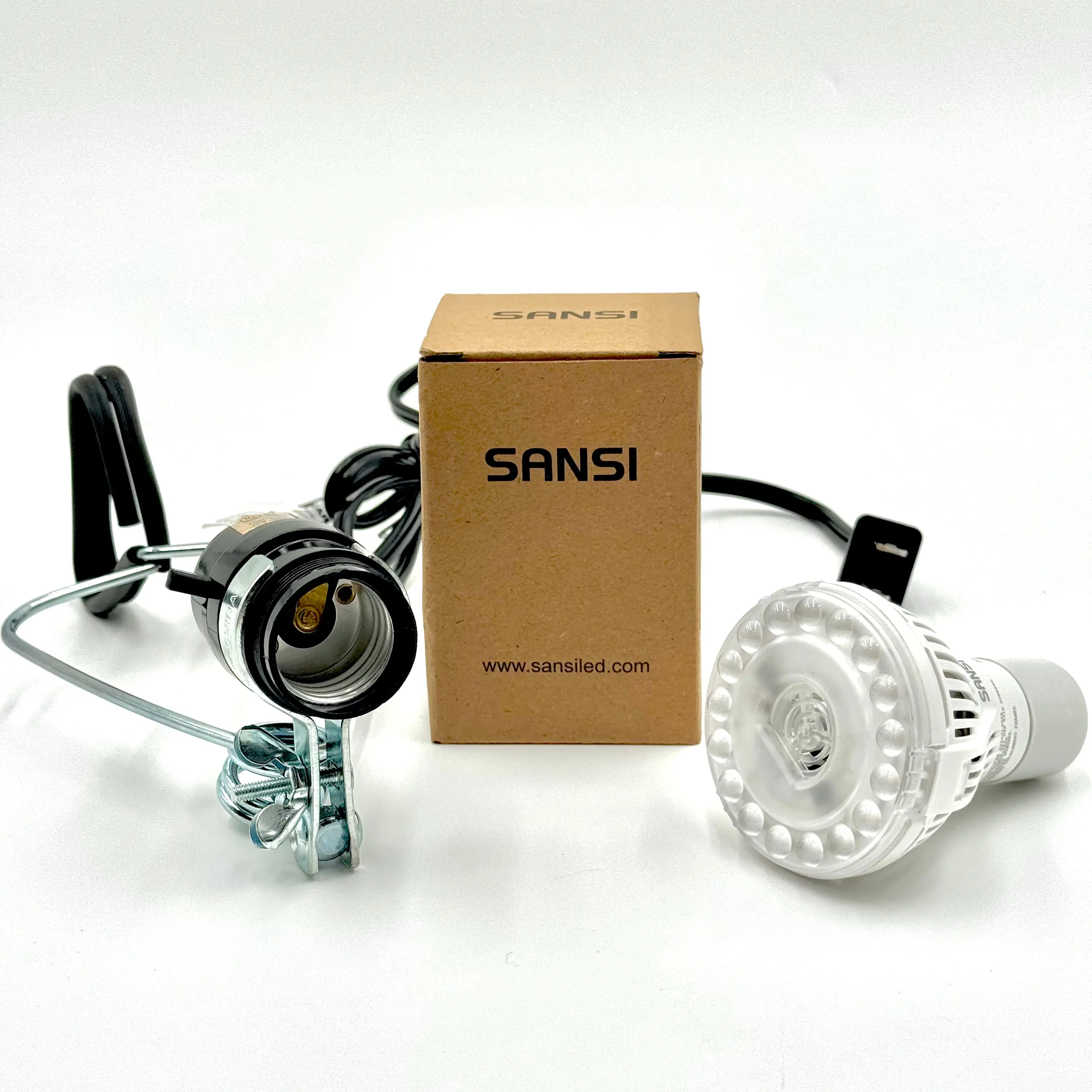 Grow Light Clamp Combo | No Ship CA AZ LA FL | Sansi 10W Full Spectrum LED, Safe Reliable Indoor Citrus Plant Light, No Heat Risk, 25000hr Lifespan | No Ship CA AZ LA FL