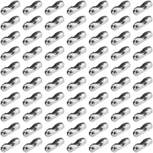 70Pcs Silver Ball Chain Connectors Fit for 2.4mm Beaded Chains Pull Connector Clasps for Roman Rollers Blinds Ceiling Fan Decor Chain Repair Jewelry Making Accessorie Clips for DIY Crafts