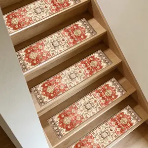 Non-Slip Washable Stair Mat Set  Peel & Stick Stair Runner Washable Reusable Safety Mats for Wooden Steps Pet Kids Elder Friendlyogs carpet super absorbent modern shaggy casual home decor machine decorative carpet