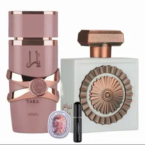 The Elixir Bundle- Lattafa Pride Nebras Elixir + Yara Elixir EDP 100ml Spray 5ml refillable perfume bottle with scented car Creamy Sweet Musky Arabian Fragrance