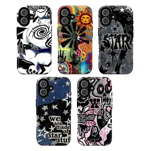 Grunge Trippy Collage Phone Case – Y2K Aesthetic with Psychedelic Art, Star Quotes, Doodle Graffiti & Retro Vibes – for iPhone 7, 8, SE, X, XS, XR, 11, 12, 13, 14, 15, 16 (Plus, Pro, Pro Max) & Samsung Galaxy S21–S24 Series
