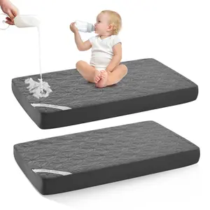 【Summervibes】Luxury Waterproof Crib Mattress Protector – Ultra-Soft, Noiseless & Breathable Toddler Bed Cover. Quilted for comfort, this machine washable pad fits standard 52"x28" cribs—perfect for nursery, bedwetting, and overnight protection.