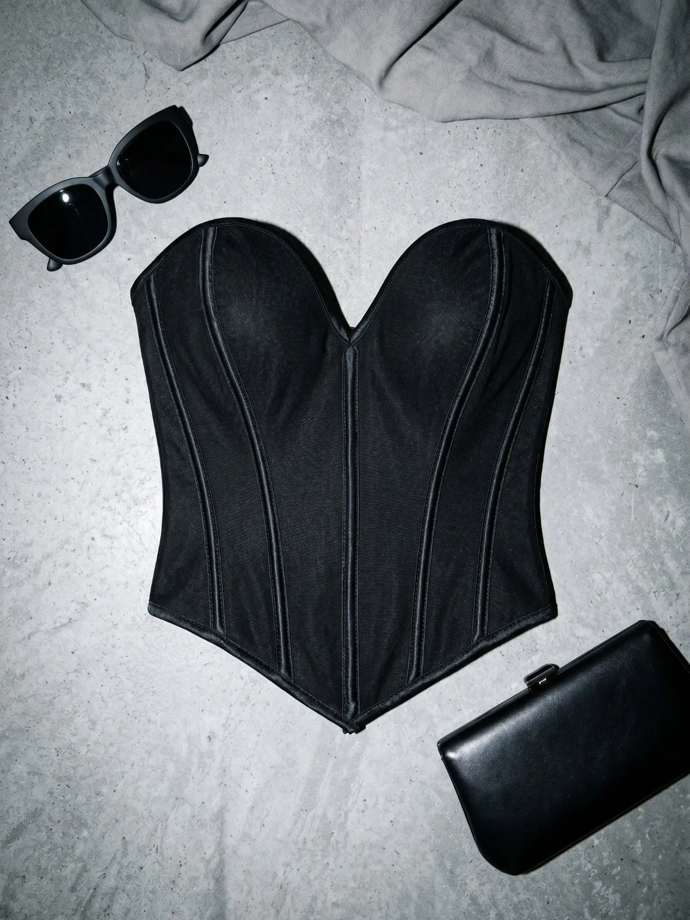 Y2K Boned Grommet Eyelet Front Lace Up Back Adjustable Backless Overbust Shapewear Style Woven Body Shaping Corset Tube Top Music Festival Summer Fit Body Shaper Corset