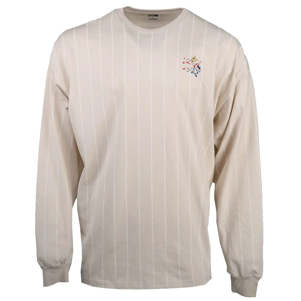PUMA Mens We Are Legends Harlem Renaissance Crew Neck Long Sleeve Casual Tops Casual - Beige