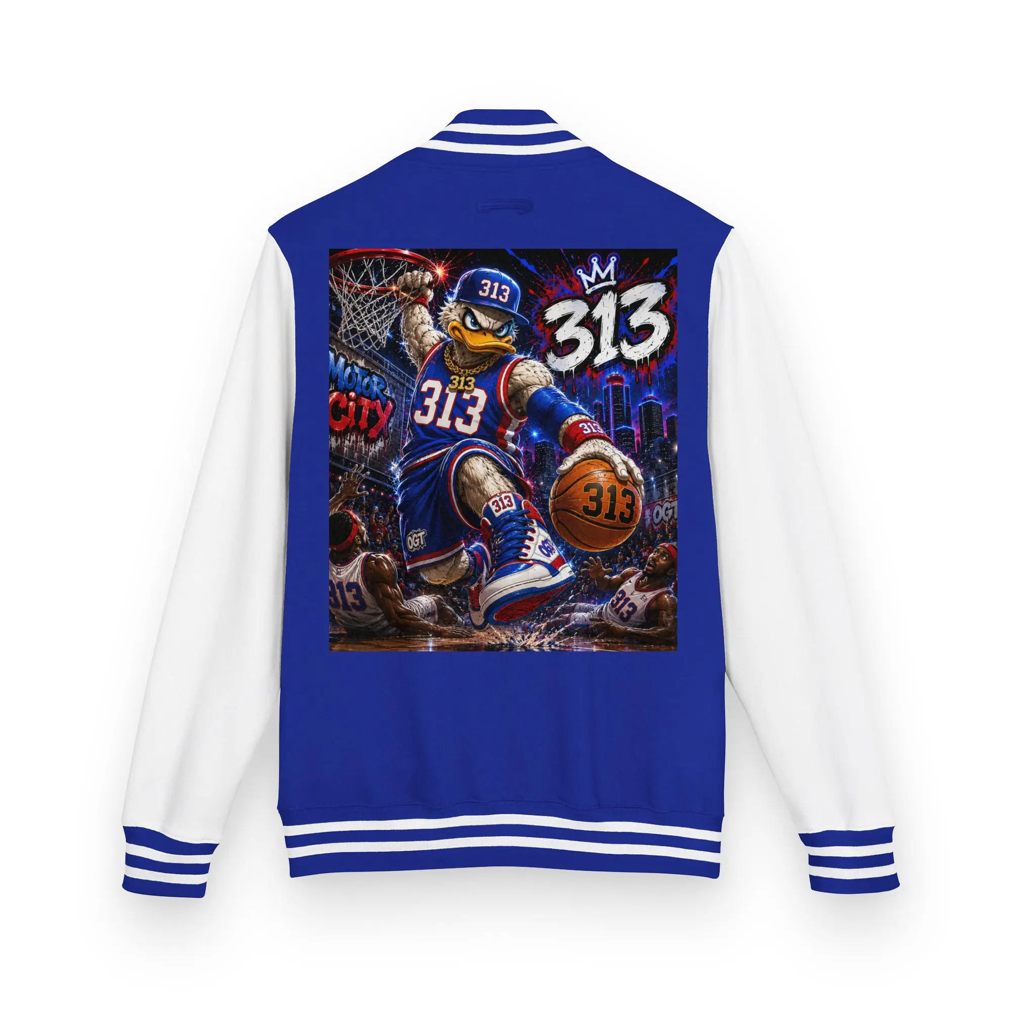 OGT Motor City 313 Basketball Varsity Jacket – Heavyweight Letterman Jacket