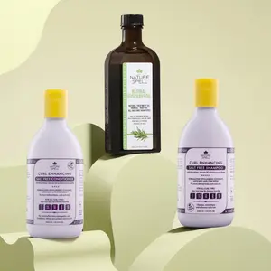 Nature Spell Curl Enhancing Shampoo & Conditioner with Rosemary Oil