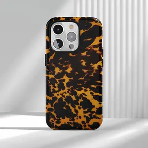 [Must-Have]Tortoise Print Phone Case, Dark Orange Tortoise Shell, Animal Print, With IPhone 17 16 15 14 13 12 Air Pro Max Samsung S25 S24 S22 Ultra