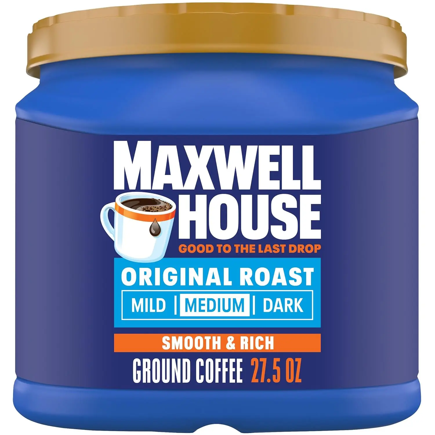 Maxwell House Ground Coffee, Original Roast, 27.5 oz Canister