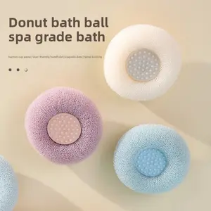 2-Pack New Large Suction Cup Sponge Bath Ball Sunflower Scrubbing Massage Bubble Maker Dual-Use Exfoliating Magic Tool for Relaxing Bath