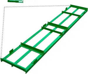 YITAMOTOR 8 Ft Drag Harrow Driveway Grader Landscape Power Rake for ATV, UTV, Tractor, Mower Tow Behind Yard Lawn Leveling Tool with 6 Ft Heavy Duty Chain