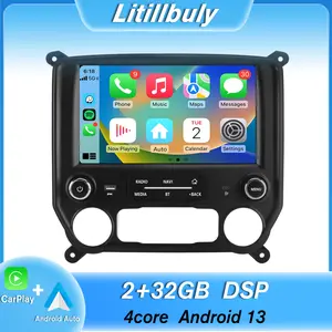 Car Stereo for Chevy Silverado GMC Sierra 2014-2018 touch screen has Android Auto Wireless Carplay, Bluetooth WIFI supports GPS Navigation (With Bose system, you need to purchase an additional fiber optic box! ! !）