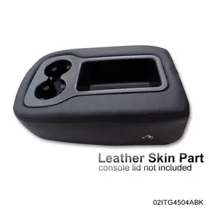 CROSSDESIGN Leather Console Armrest Jump Seat Cover Fit For 07-13 Silverado Tahoe Sierra