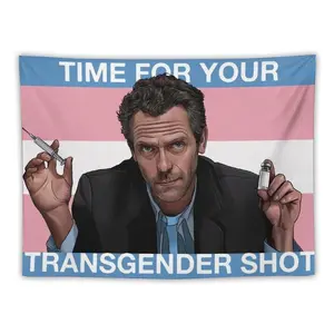 Dr. House Trans Flag Tapestry Living Room Decoration Bedroom Deco Tapestry