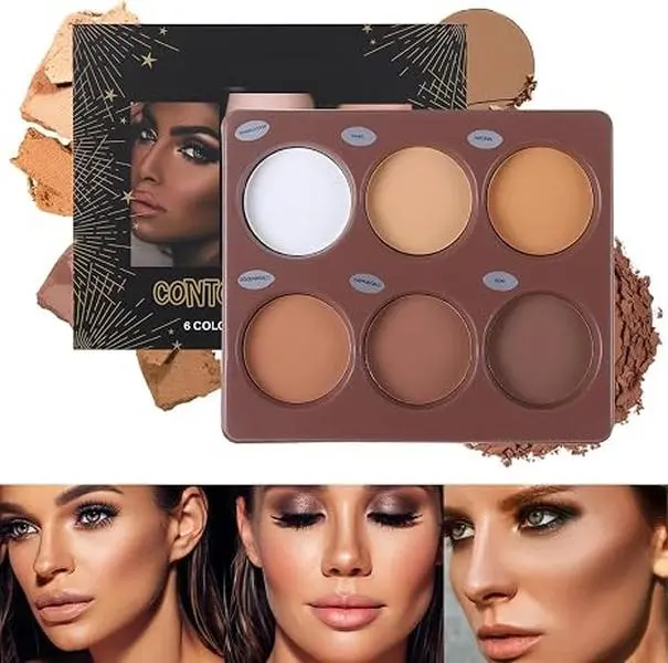 Contour Palette, Makeup Contour Palette Powder Light to Dark, Makeup Palette Contour Kit, Highly Pigmented Matte Colours for Contour and Highlighting Makeup Contour Palette