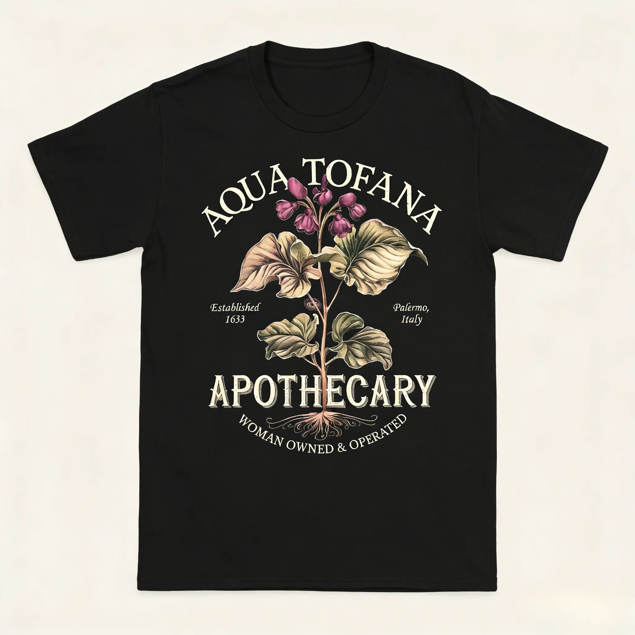 Women's Vintage Aqua Tofana Graphic T-Shirt, Funny Feminist Casual Short Sleeve Round Neck Top for Ladies, Shortsleeve, Tshirt