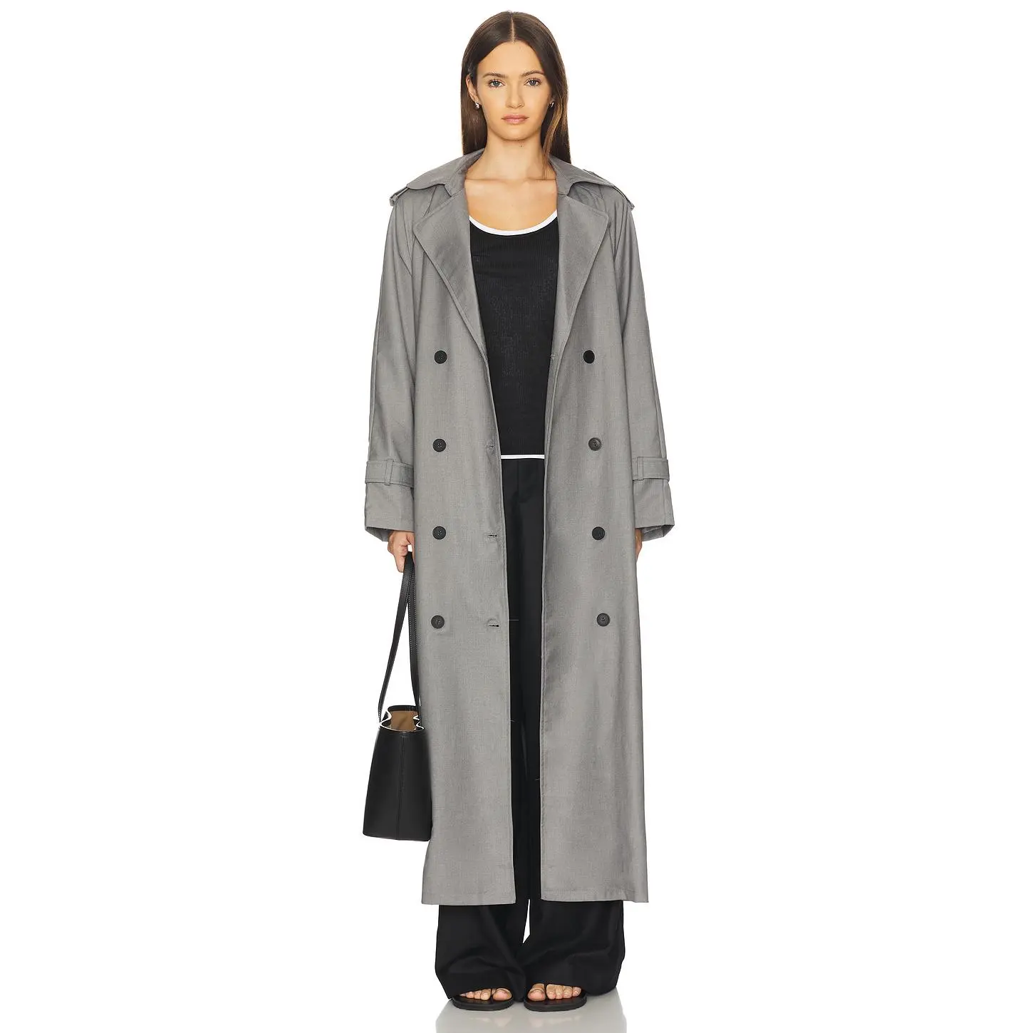 LIONESS x REVOLVE Penny Trench Coat in Charcoal