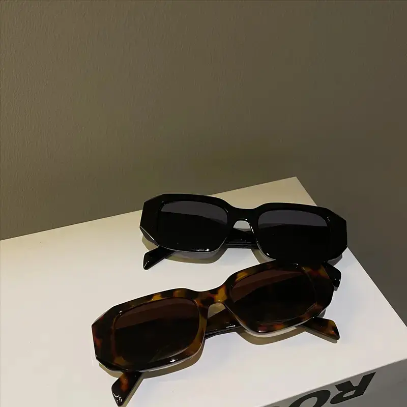 Luxury Polygon Sunglasses for Men Women, Designer P Brand High-End Fashion Square Shades Eyewear Frame
