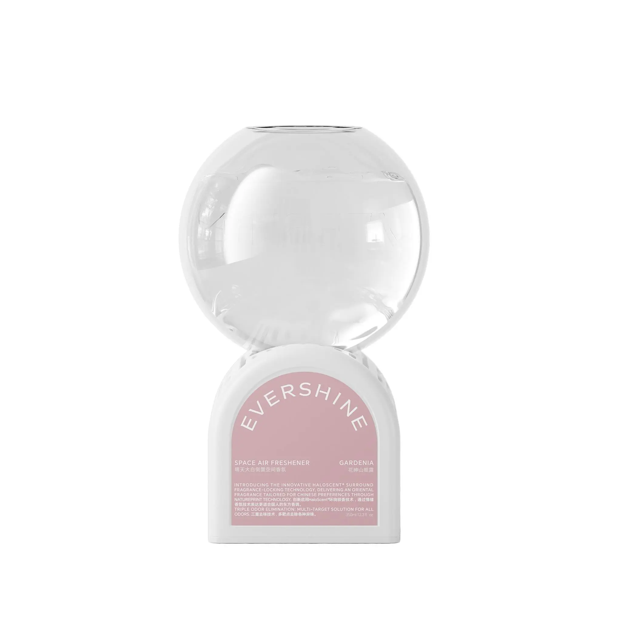 Evershine "Big White" Inverted Scent Diffuser - Long-Lasting Fragrance Aroma Air Freshener Deodorizer, Clean Scent Scented Oil Diffusers for Home (350ml) "Flower God Gardenia Dew" Open Window Edition