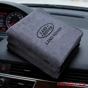 Car Wash Microfiber Towel for Land Rover Discovery 3 4 Velar Vogue Freelander 1 2 Svr, Auto Logo Cleaning Drying Rag Cloth