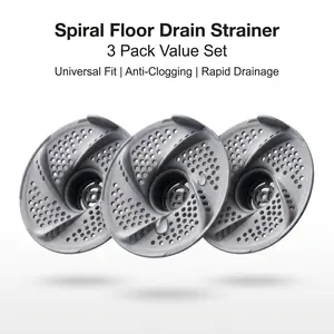 Universal Floor Drain Insert with Hair Catcher, Anti Odor Shower Drain Core, Anti Clog Drain Filter, Fast Drainage Floor Drain Cover for Bathroom, Kitchen, Laundry and Shower Room