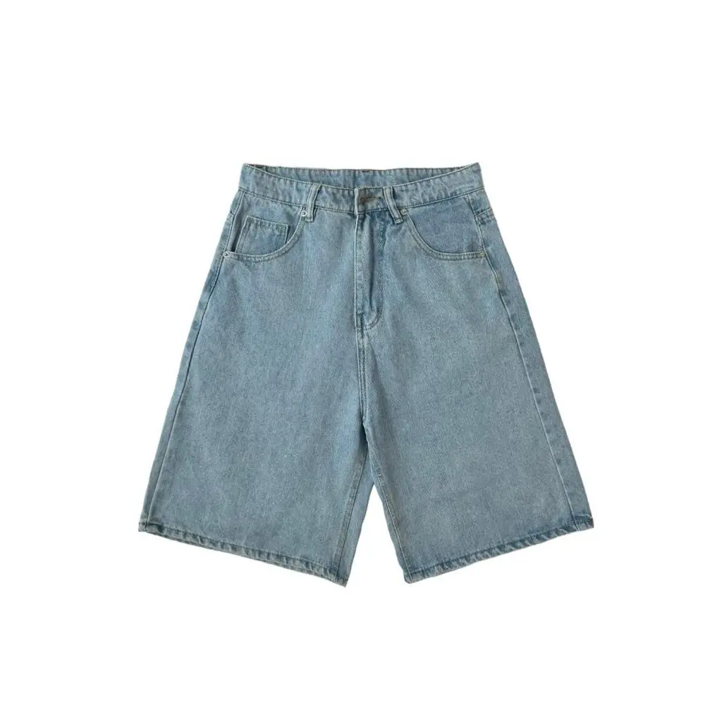 Blue jeans, Baggy shorts jeans, Baggy Short daily blue, Wide Leg Washed Denim Shorts, Unisex Jeans Streetwear Fashion Casual Man Menswear Basic