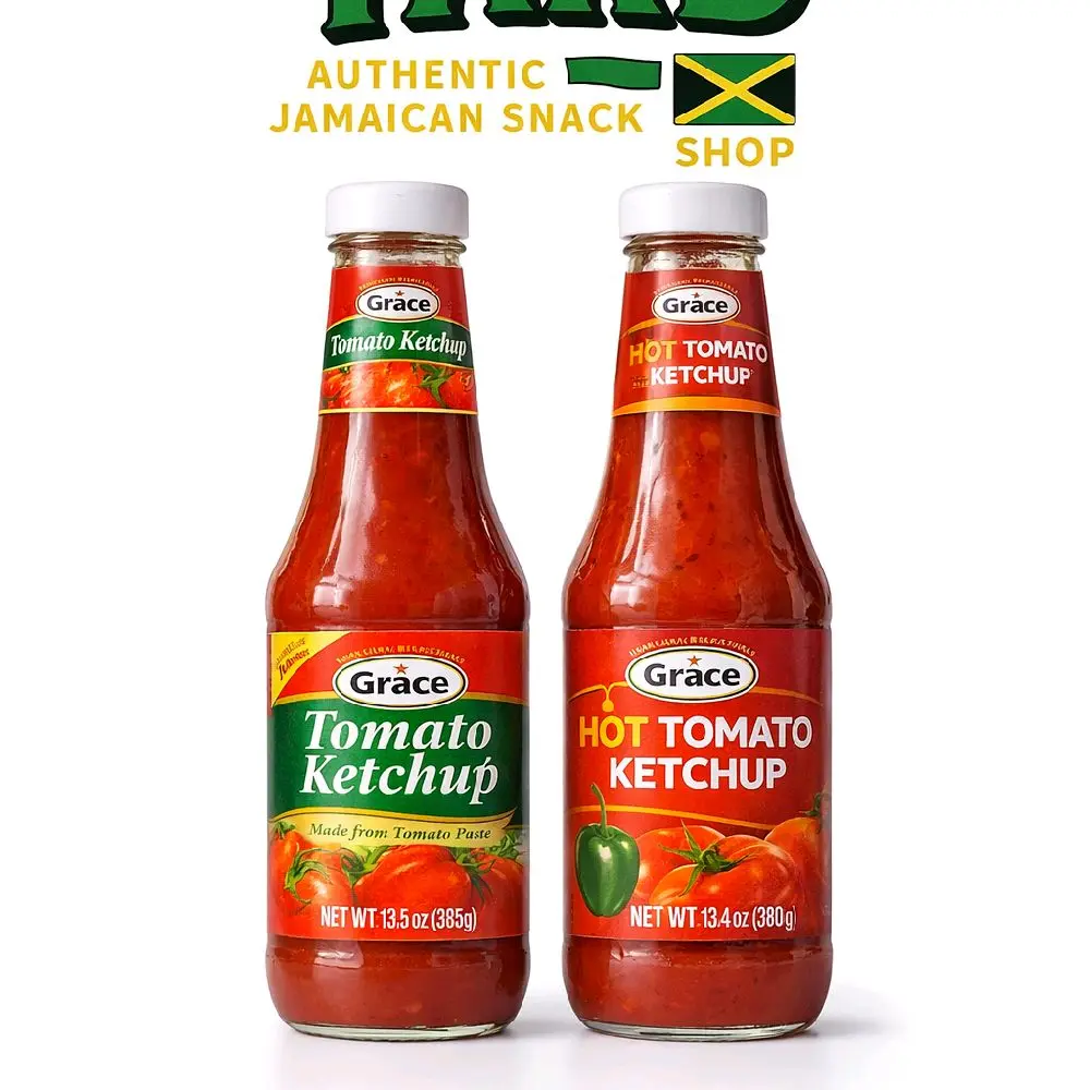 Grace Tomato Ketchup 13.5oz / 13.4oz | Original or Hot Caribbean Ketchup | Taste of Yard