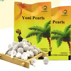Organic Yoni Detox Pearls with Applicator - 10 Gentle, Traditional Natural Herbal Pearl-Form Intimate Cleansing Detox Product for Adults