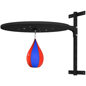 Wall Mounted Speed Bag Platform, Height Adjustable Punching Bag Training Kit Speed Ball Swivels 360 Degrees With Concrete, Solid Brick And Thick Wooden Walls
