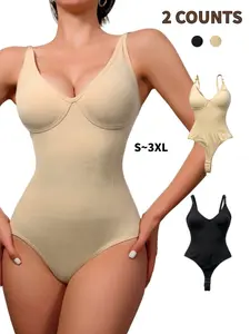 Women's Shapewear Deep V Thong Bodysuit, Smooth Slimming Control Shapewear Underwear, All-Season Comfortable Basic, S~xxxl Size, Sexy Style