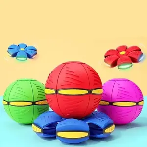 🛸 Magic UFO Ball Flying Orb Ball (Stomp-to-Transform): 2-in-1 Flying Saucer Disc That "Pops" Into Sphere - Soft TPE Outdoor Decompression Sport Game - Interactive Garden Toy for Kids, Boys, Girls & Pets (Creative Gift Idea)