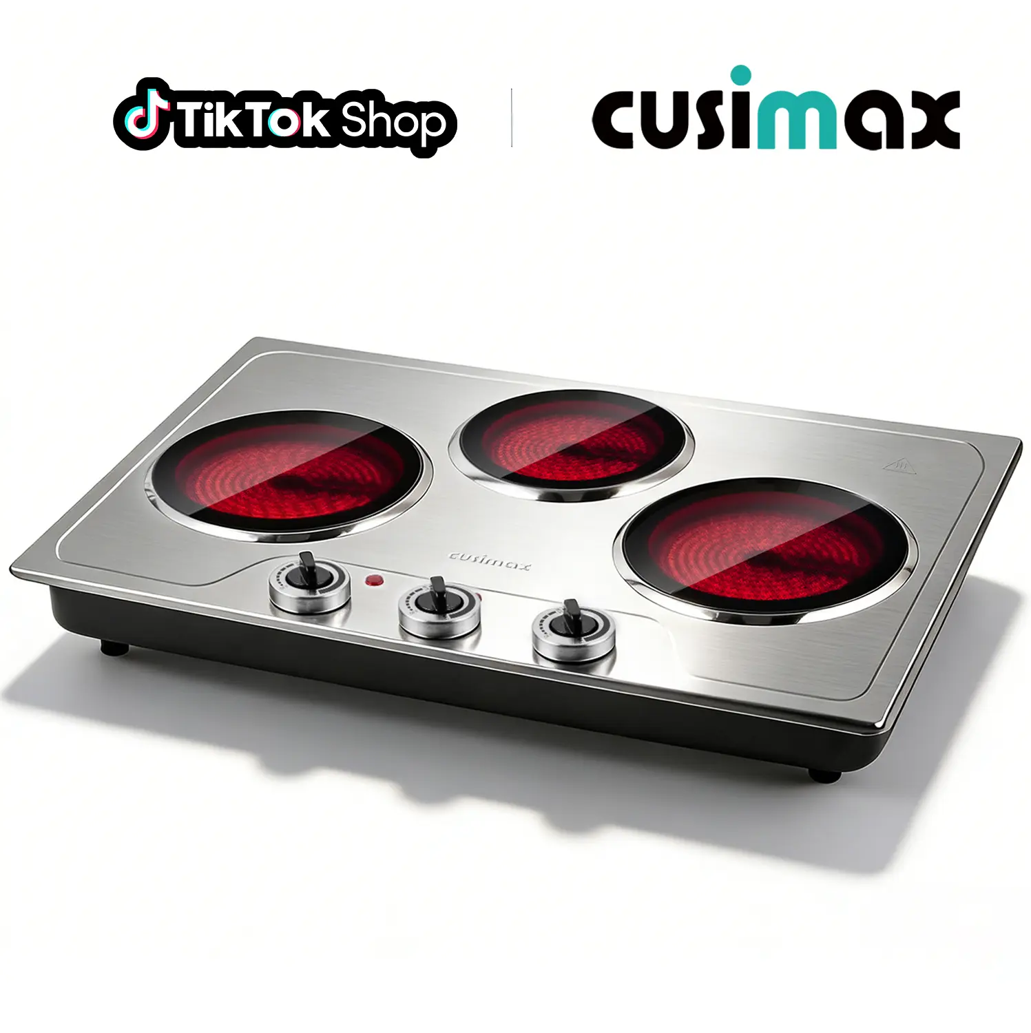 CUSIMAX 3-Burner Electric Hot Plate Portable Induction Cooktop - 7-in Ceramic Glass Commercial Stove, Infrared Burners, 11-Level Temp Setting, 200W+ Power, Safety Compliant, 30-Day Hassle-Free Returns, Induction Stove,SummerFinds