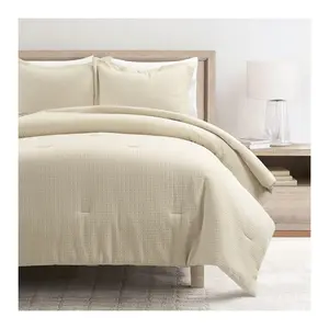 Lush Decor Haniya Solid Waffle Comforter Set 3pc Set King