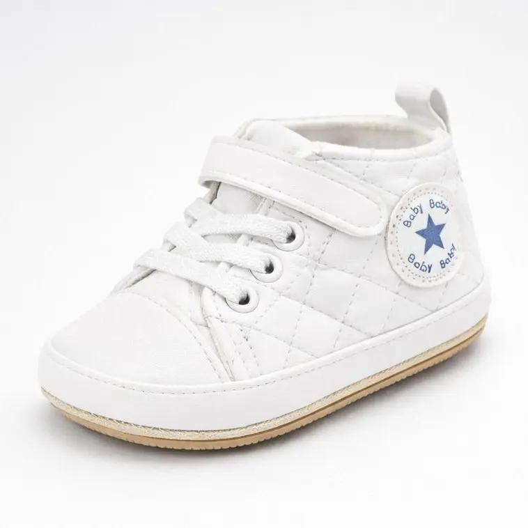 Baby High Top First Walker Shoes Soft Sole Non Slip Infant Sneakers Casual Prewalker